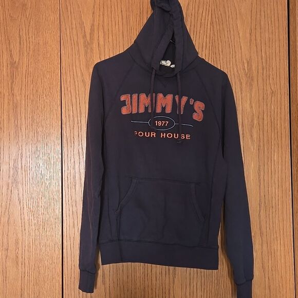 hoodie top long sleeve logo print Small Jimmys Unisex Comfy Bar Y2k Long Sleeve - Picture 1 of 16